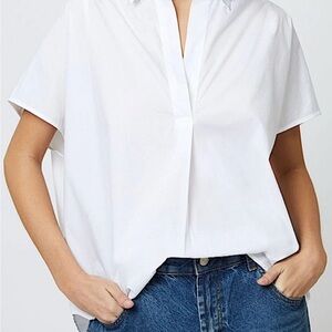 French Connection Crisp White Button Down Blouse